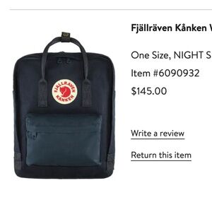 NEW - Fjällräven Kånken Water Resistant Backpack